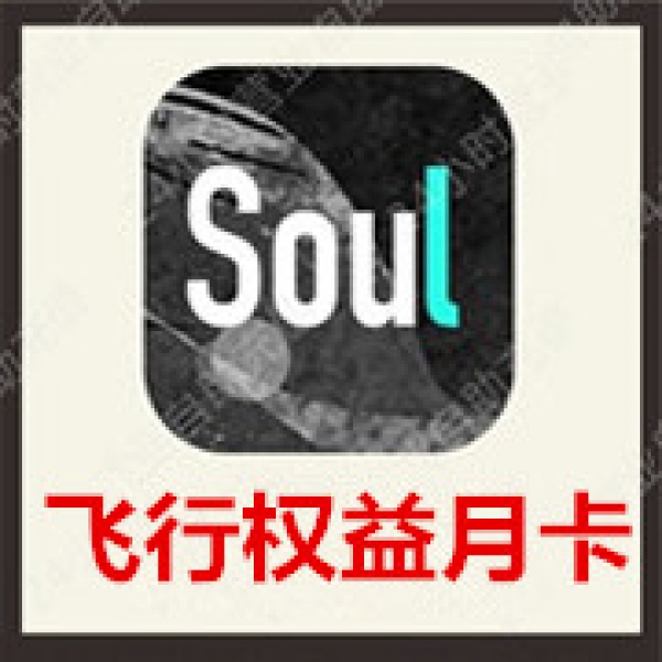 [24小时秒冲]SOUL币充值飞行权益月卡 官方极速充值soul币飞行权益月卡